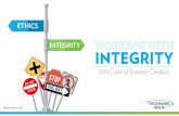 ETHICS INTEGRITY WORKING WITH INTEGRITY - Highmark Health · 2019-06-11 · The Highmark Health Code of Business Conduct outlines our Principles of Integrity and provides an overview