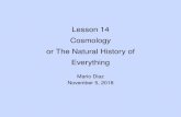 Lesson 14 Cosmology or The Natural History of Everything · most of the material follows d’Inverno’s ”Introducing Einstein’s Relativity”, although I kept the signature we