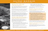 Auto Repair - Before and After AUTO REPAIR · AUTO REPAIR Washington State Attorney General’s Office How Do I Decide Where To Get My Car Repaired? You never know when your trusty