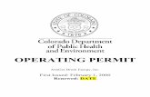 OPERATING PERMIT - Colorado...equipped with a heat recovery steam generator (HRSG) and a natural gas fired duct burner, one (1) diesel fired starter engine, and one (1) cooling tower.