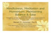 Mindfulness, Meditation and Momentum: Maintaining …...Mindfulness, Meditation and Momentum: Maintaining Balance & Ease Presentation to the Committee on the Status of Women (CSW)