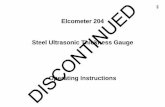Elcometer 204 Ultrasonic Thickness Gauge · The Elcometer 204 Steel Ultrasonic Thickness Gauge can be used in accordance with the following National and International Standards ASTM