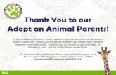 Thank You to our Adopt an Animal Parents! - Digital Recognition Wall.pdf · 1 Thank You to our Adopt an Animal Parents! As a charitable organization, funds raised through the Adopt