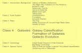 Class 4 Galaxies Galaxy Classification Formation of ... · Class 4 Galaxies Galaxy Classification Formation of Galaxies Galactic Evolution Class 5 Cosmology Large-Scale Structure
