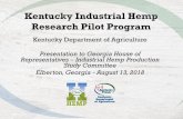 Kentucky Industrial Hemp Research Pilot Program · Fiber whole stalks, including leaf and seed materials bales of stalks Roots raw Leaves or Floral Material fresh, unprocessed dried