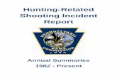 Hunting-Related Shooting Incident Report...Hunting Related Shooting Incident Reporting System Bureau of Information & Education HRSIS Report: STATEWIDE TOTALS 01 Hunting Related Shooting