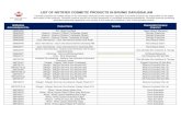 LIST OF NOTIFIED COSMETIC PRODUCTS IN BRUNEI DARUSSALAM Documents/Importing Cosmetics/LIST OF NOTIFIED... · Ego QV - QV Lipbalm SPF 20 15gm - Ego Pharmaceuticals Pty Ltd, Australia