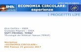 LIFE14 ENV/IT/000443 ECONOMIA CIRCOLARE: esperienze · the main+objective+of+the+projectis: ... deliming bating degreasing pickel g chrome vegetable other g samming spliting shawing
