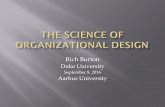 The Science of Organizational Design · Organization studies encompass two areas: organization theory as a positive science to explain and understand the structure, behavior, and