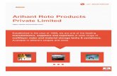 Arihant Roto Products Private Limited · Incepted in the year 1998, Arihant Roto Products Pvt. Ltd. has emerged as an eminent manufacturers, exporters and suppliers of durable water