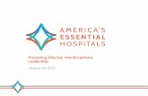 Promoting Effective Interdisciplinary Leadership Date ... · Promoting Effective Interdisciplinary Leadership. Mark Marcantano. President and COO . Women & Infants Hospital. ... Care