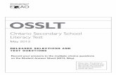 OSSLT - Peel District School Boardschools.peelschools.org/sec/fletchersmeadow... · OSSLT Released selections and test Questions Please note: The format of ... information for a research