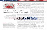 WAShiNGtoN VieW T - Inside GNSS · 2019-08-06 · 24 InsideGNSS july/august 2011 T he gloves have come off now that test results show clearly the probable effects on GPS of LightSquared’s