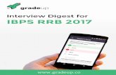  · IBPS RRB Officer Scale-I, II & III 2017 ... Do not give impression that you are interested in particular location only and do not talk about salary and perks until the interviewer