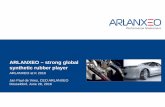 ARLANXEO – strong global synthetic rubber playerarlanxeo.com/uploads/tx_lanxessmatrix/arlanxeo_k... · ARLANXEO – strong global synthetic rubber player ARLANXEO at K 2016 Jan