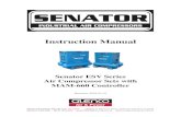 Senator ESV Series with MAM-660 Controller - Instruction ... · The ESV Series compressor sets are stationary, single-stage, oil-lubricated rotary screw type ... It can display efficiently