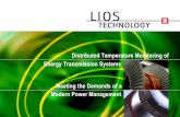 LIOS Distributed Temperature Monitoring of Energy ... · mission line monitoring, in oil & gas exploration for permanent downhole monitoring and for industrial induction furnaces