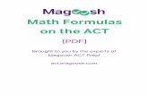 The ACT Math Test - Amazon S3 · The ACT Math Test The ACT Math Test assesses the mathematical skills students are expected to obtain ... quadratic formula, rational and radical expressions,