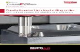 Small-diameter high feed milling cutter - Tungaloy Corporation · 2018-12-04 · MillLine Indexable high-feed milling cutter, available in as small as ø8 mm in diameter, off ers