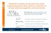 Realistic testing of operational radio communications from ... · • Interaction of EM field and antennas Radio environment • Variety of transmission standards frequencies, modulation,
