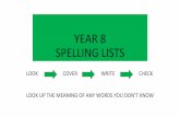 YEAR 8 SPELLING LISTS - Greenacre Academy · bonfire explode influential cloakroom exploit initial clockwise explore partial cupboard export disinterested database extend disjointed