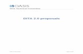 DITA 2.0 proposals - OASIS · DITA 2.0 is the first DITA release that is open to changes affecting backwards compatibility. To help highlight any impact, does this proposal involve
