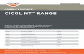 PRODUCT UPDATE CICOL NT RANGE · Please contact us for further information or visit our website. PRODUCT UPDATE | FEBRUARY 2020 Should you need further information our team of experts