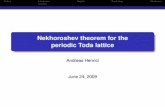 Nekhoroshev theorem for the periodic Toda latticeappmath/Abstracts2009/Henrici.pdf · Global Birkhoff normal form for the periodic Toda lattice Global Birkhoff coordinates with expansion