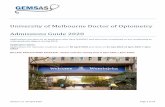 University of Melbourne Doctor of Optometry Admissions ... Optometry GEMSAS... · Version 1.5 24 April 2019 Page 1 of 23 University of Melbourne Doctor of Optometry Admissions Guide