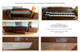 Hammond B3 Organ / Leslie Speakers For Salenhago.org/wp-content/uploads/2018/09/Hammond-B3-Organ-Sale-Flyer.pdf · Hammond Organ. Procedure for y according to the model Haxnrnond
