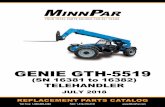 GENIE GTH-5519 - MinnPar · 2 OR TOTA PARTS SORCE FOR 35 EARS Toll ree 1-8-889-3382 FA 1-612-38-31 Genie G-19 (SN 16381 o 16382) WELCOME TO MINNPAR YOUR QUALITY PARTS SOURCE Since
