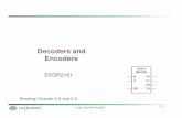 Decoders and Encoders - UNC Charlottejmconrad/ECGR2181-2005-01/...Encoders vs. Decoders Decoder Encoder Logic System Design I 7-14 Binary encoders Logic System Design I 7-15 Need priority
