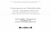 Numerical Methods and Applications · Numerical Methods and Applications ... Monte Carlo Method for Numerical Integration Based on Sobol' Sequences B-18 15:10 – 15:30 V. H. Hristov,