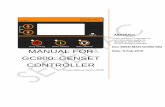 Manual for GC800: GENSET CONTROlLER...MANUAL FOR GC800: GENSET CONTROLLER Product Manual Version #0.00 ABSTRACT This manual is intended as an information guide for operating SEDEMAC's