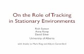 On the Role of Tracking in Stationary Environmentsincompleteideas.net/Talks/tracking.pdf · 2007-06-29 · Learn only when “looking up” Learn a single weight Logistic semi-linear