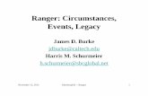 Ranger: CircumstancesRanger: Circumstances, Events,,gy …Ranger: CircumstancesRanger: Circumstances, Events,,gy Legacy James D BurkeJames D. Burke jdburke@caltech.edu Harris M. Schurmeier
