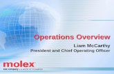 Operations Overview - Molex · – Air to Sea freight for Automotive product ... Pricing Innovation Significantly invested in upgrading our Pricing and Management resources last year