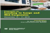 Lending to Large and Mid-Corporates · Pune, India December 13 – 17, 2016 Programme on Lending to Large and Mid-Corporates The fee includes the cost of tuition, board and lodging