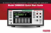 Model DMM6500 Quick Start Guide · 2018-04-17 · Certain Keithley Instruments measuring instruments may be connected to mains. These instruments will be marked as category II or