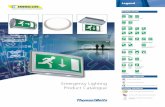 Emergency Lighting Product Catalogue · Emergency Lighting Product Catalogue Legend Product icons Lamp type LED Fluorescent Tungsten Halogen Duration (self-contained) 1 hour 3 hour