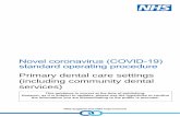 Novel coronavirus (COVID-19) standard operating procedure · 3. COVID-19: SOP for primary care dental practice This publication is designed to explain the actions a dental practice