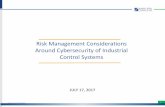 Risk Management Considerations Around Cybersecurity of Industrial … · 2017-07-25 · • $3 million fine for multiple violations of Gas Pipeline Safety Act & obstruction of justice