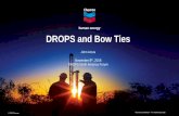 DROPS and Bow Ties · uses of bow tie models • Fit for purpose, can be scaled to suit depending upon event used • Can be developed in the field through facilitated learning team