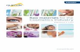 Raw materials for the Cosmetics Industry · 2018-06-18 · Vegetable Oils 10 Essential Oils 12 Organic Products 14 Emollients 16 Silicones 17 Other Raw Materials 17 Our raw materials