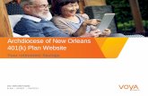 Archdiocese of New Orleans 401(k) Plan Website · recommendation as to the advisability of investing in, purchasing or selling any security. You should contact your investment representative