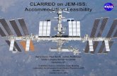 CLARREO on JEM-ISS: Accommodation Feasibility · CLARREO on JEM-ISS: Accommodation Feasibility CLARREO Science Definition Team Meeting Laboratory for Atmospheric and Space Physics