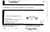 AD-A255 001 COMPACT BLUE-GREEN LASERS · AD-A255 001 COMPACT BLUE-GREEN LASERS L-| This document has enldD. I =.. AUG 12 1992 Sponsored by fl :' Air Force Office of Scientific Research