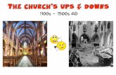 The Church's Ups & Downs Keynote - Catholic Religion Teacher · Gothic Art & Architecture Churches began to be built bigger and more _____ than ever before during this ... teachings