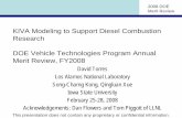 KIVA Modeling to Support Diesel Combustion Research · KIVA Modeling to Support Diesel Combustion Research DOE Vehicle Technologies Program Annual Merit Review, FY2008 David Torres