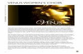 VENUS WOMEN’S CHOIR · VENUS WOMEN’S CHOIR We're proud to welcome you to Venus, our premier female choral solution. This massive 27GB collection goes well beyond the scope of